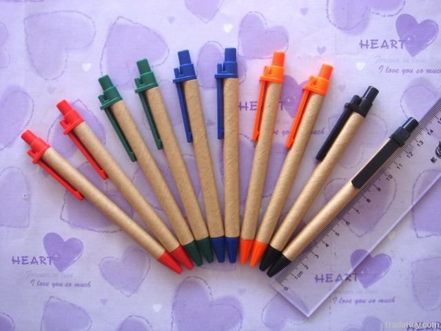 biodegradable ball pen, recycle paper pen