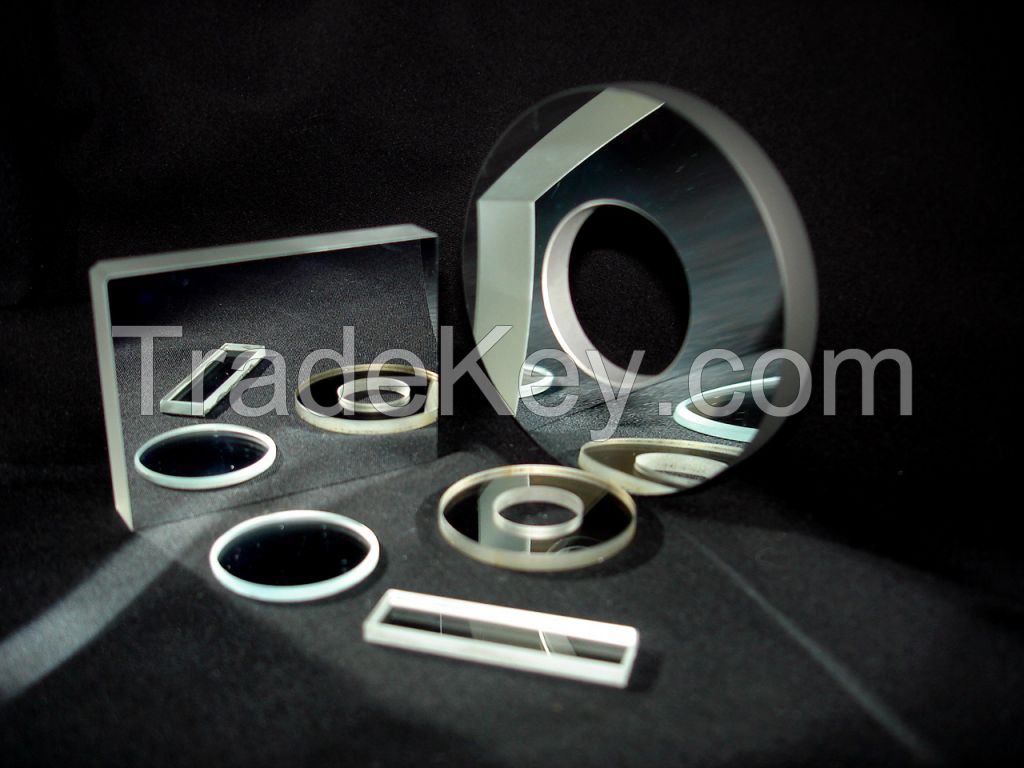 Lenses, prisms, mirrors, tubes, plates, windows, fiber optics