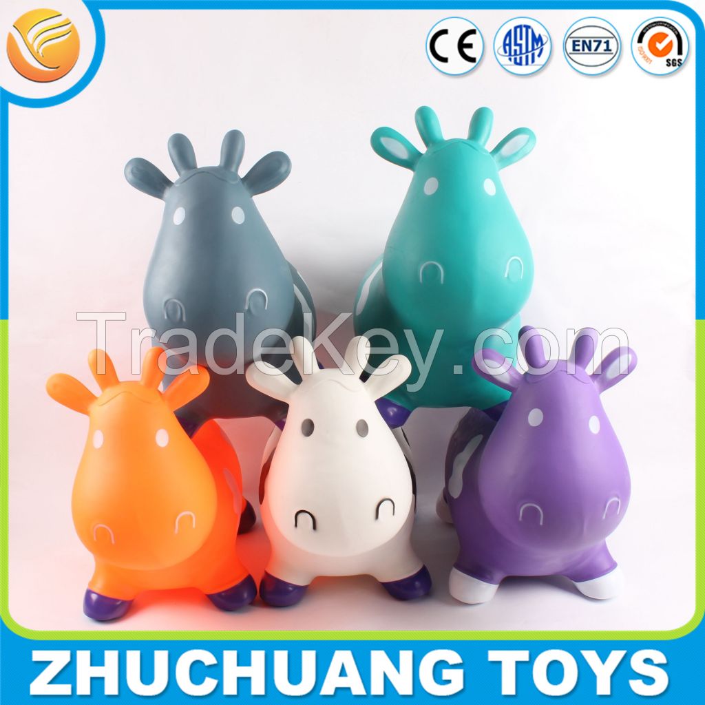 professional manufacturer for cheap pvc milk cow jumping toy inflatable animal