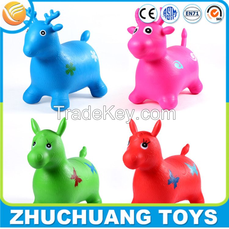 professional manufacturer for cheap pvc milk cow jumping toy inflatable animal