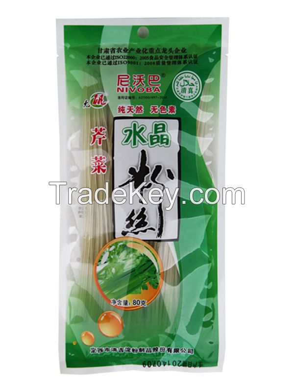 Spinach crystal vermicelli