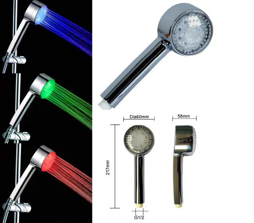 single color led shower head