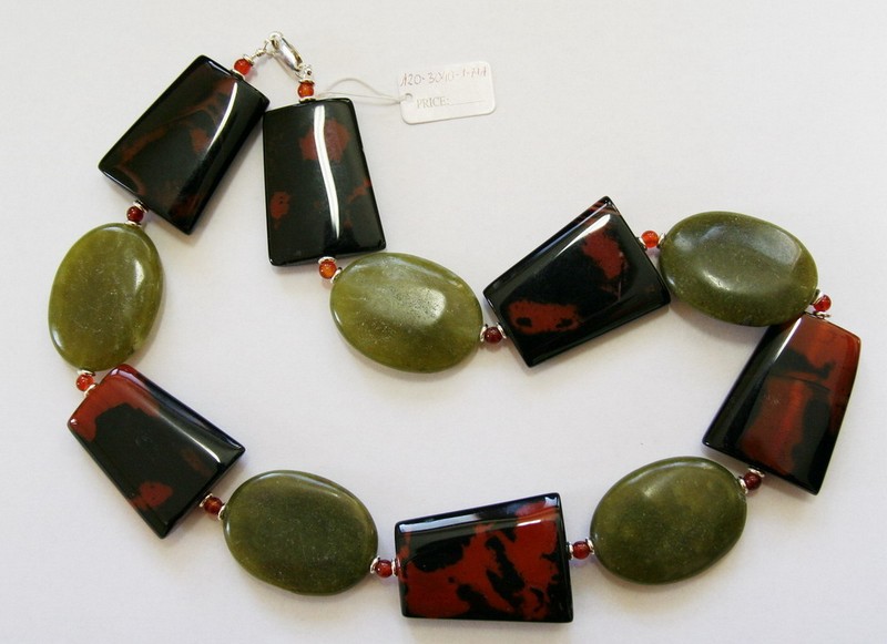 agat, marble necklace