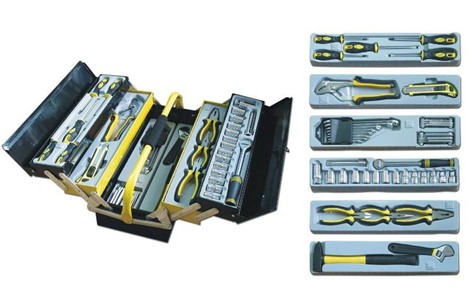 52 PCS METAL BOX TOOLS SET