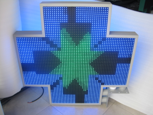 LED Pharmacy Cross Sign