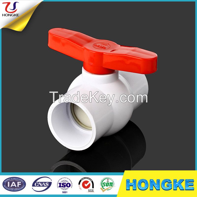 Hot Sale New Handle Plastic PVC  White Compact Ball Valve