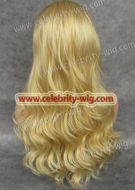 blonde synthetic body wave lace front wigs