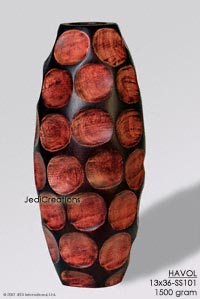 Vase wooden