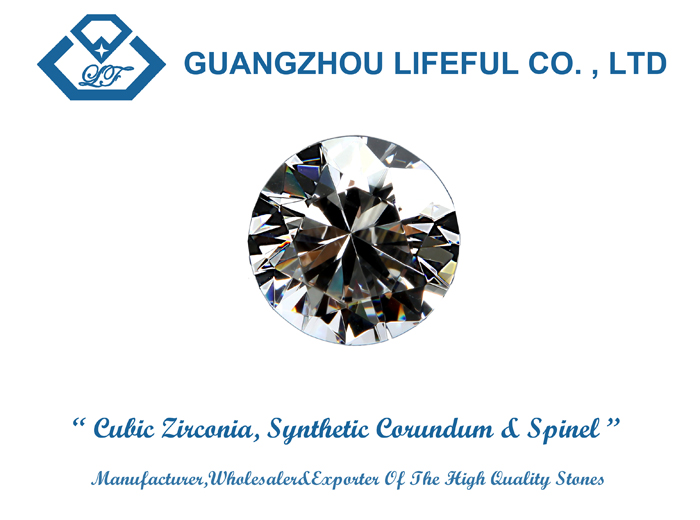 white round cubic zirconia (CZ) Machine Cut