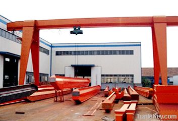 electric hoist single beam gantry crane with cantilever