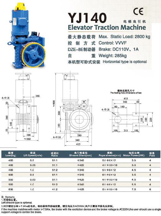 elevator traction machine