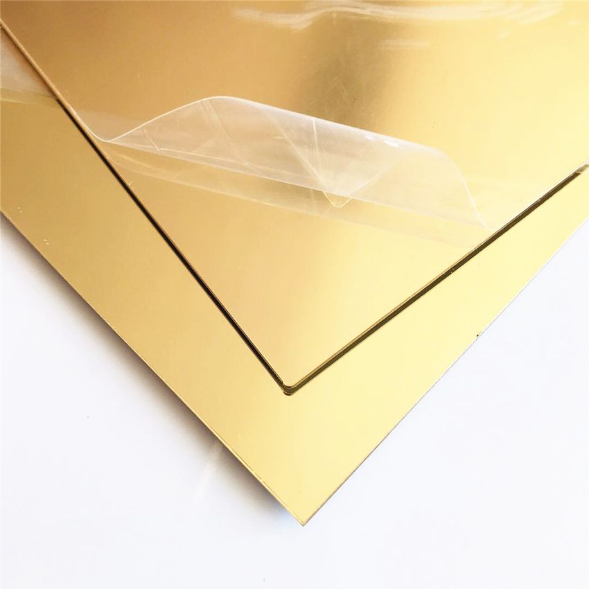 1mm 2mm 3mm Silver and Gold Acrylic Mirror Sheet for Laser Cutting