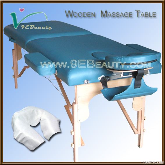 wooden massage table