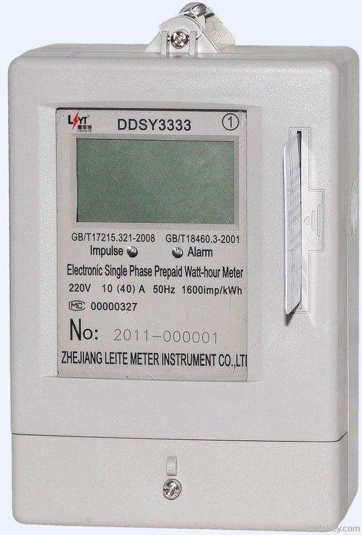 Single phase prepaid meter