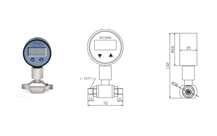 Differential digital pressure Gauge