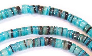 Shell Beads, Hammer Heishi 5mm, Turquoise