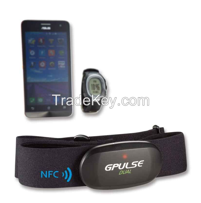 G.PULSE DUAL BLUETOOTH SMART &amp; ANT+ HEART  RATE CHEST BELT(LED/ NFC)