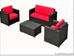 Outdoor wicker sofa