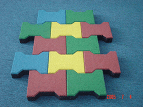 Bone-shape rubber paver