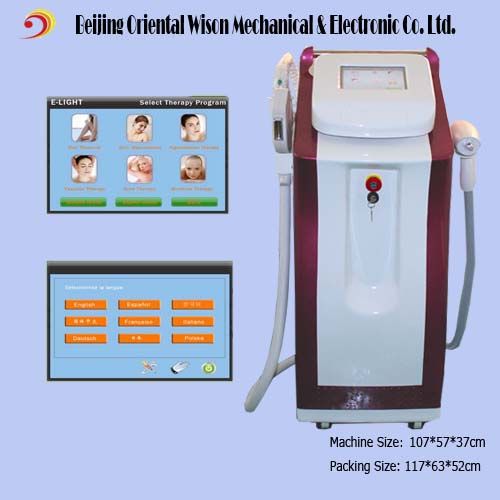 multifunctional 3 in 1 elight ipl bipolar rf nd yag laser hair removal machine