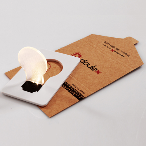 Led promotional easy-carried lash-up card light