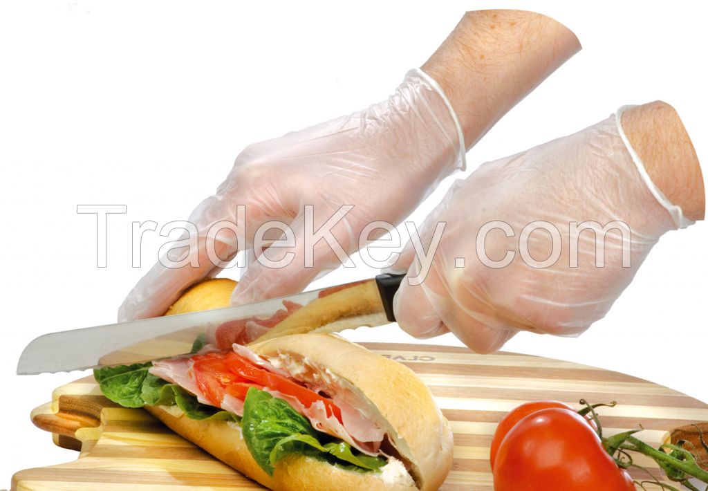 Food grade M4.5g PVC GLOVES Vinyl gloves
