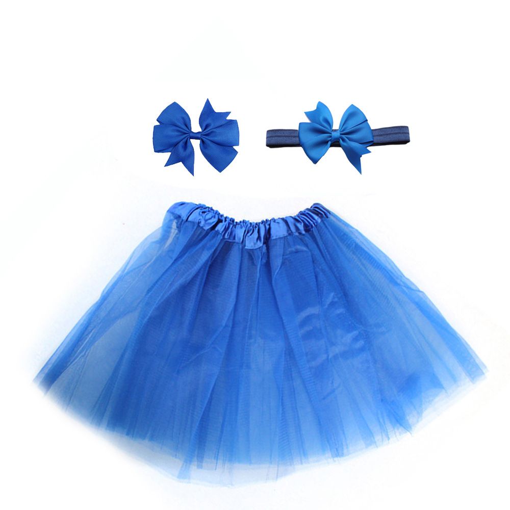 Baby Girls Princess Tutu Skirts/Hair Bow Clip/Hairband Headband Set