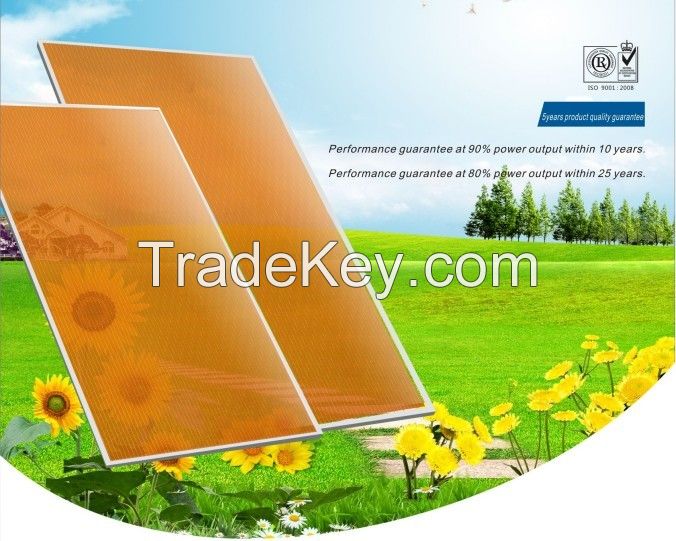 BIPV, Amorphous thin film solar panels from Chinese Manufacturer, roof top, green house, BIPV use