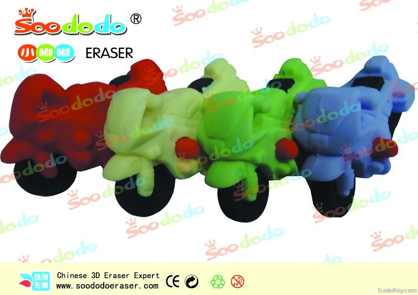 Soododo 3d motorcycle shaped erasers