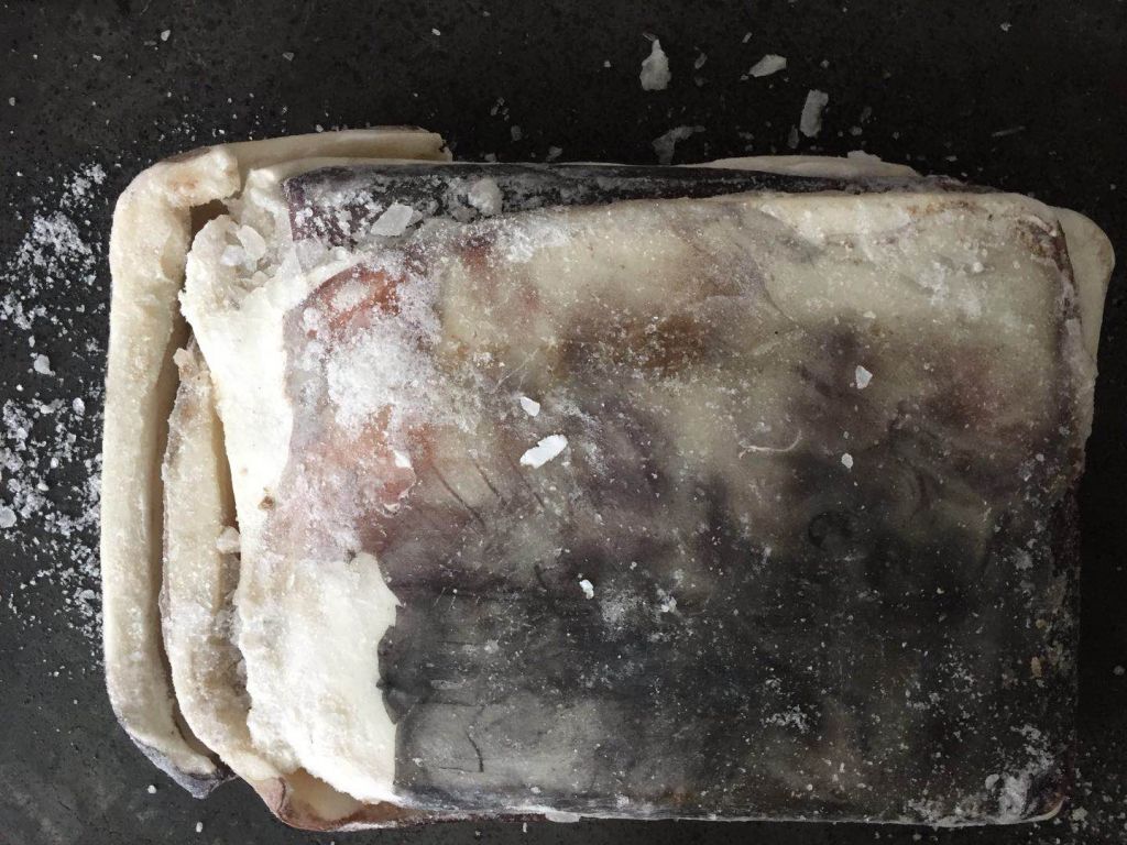 Frozen giant squid fillet skinon