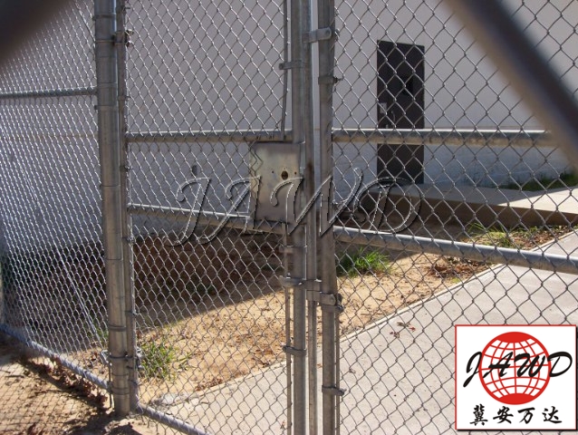 Galvanized chain link fence