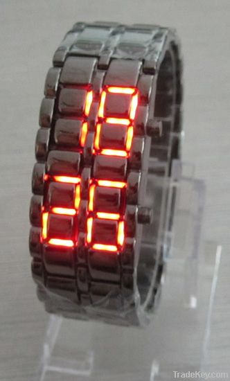 lava iron samurai led watch