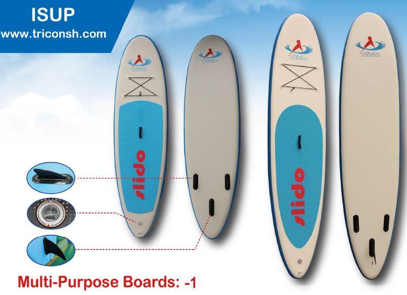 Inflatable Stand Up Boards along with the beautiful paddles in plastic, rubber and fiber and the wings attatched with lots of colors