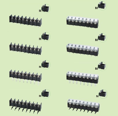 barrier terminal block flang cover dual-row closed