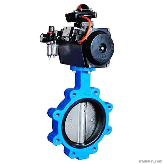 pneumatic lug type butterfly valve