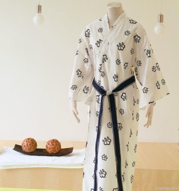 Hotel Bathrobe With Embroidery Logo/Bath robe