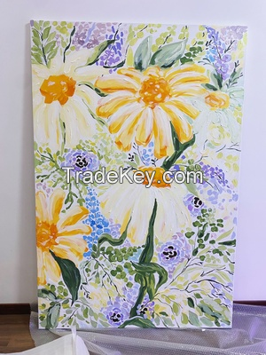 Rectangle 100%  Pure Cotton Linen Blended Oil Painting Frame Canvas Artwork Calligraphy 