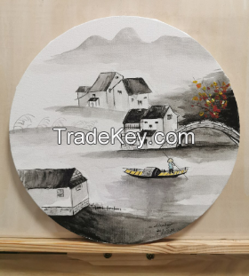Cheap 100 % Pure Cotton Oil Painting Canvas Frame Decoration Oil Painting Acrylic Watercool Painting