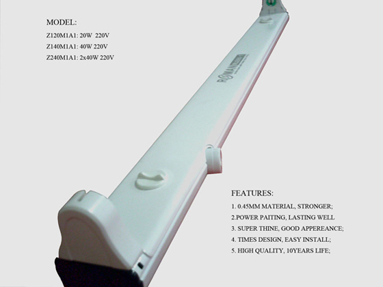 Superthin lighting fixture for T8/T10 tube