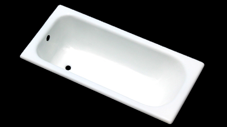 Cast iron enamel bathtub