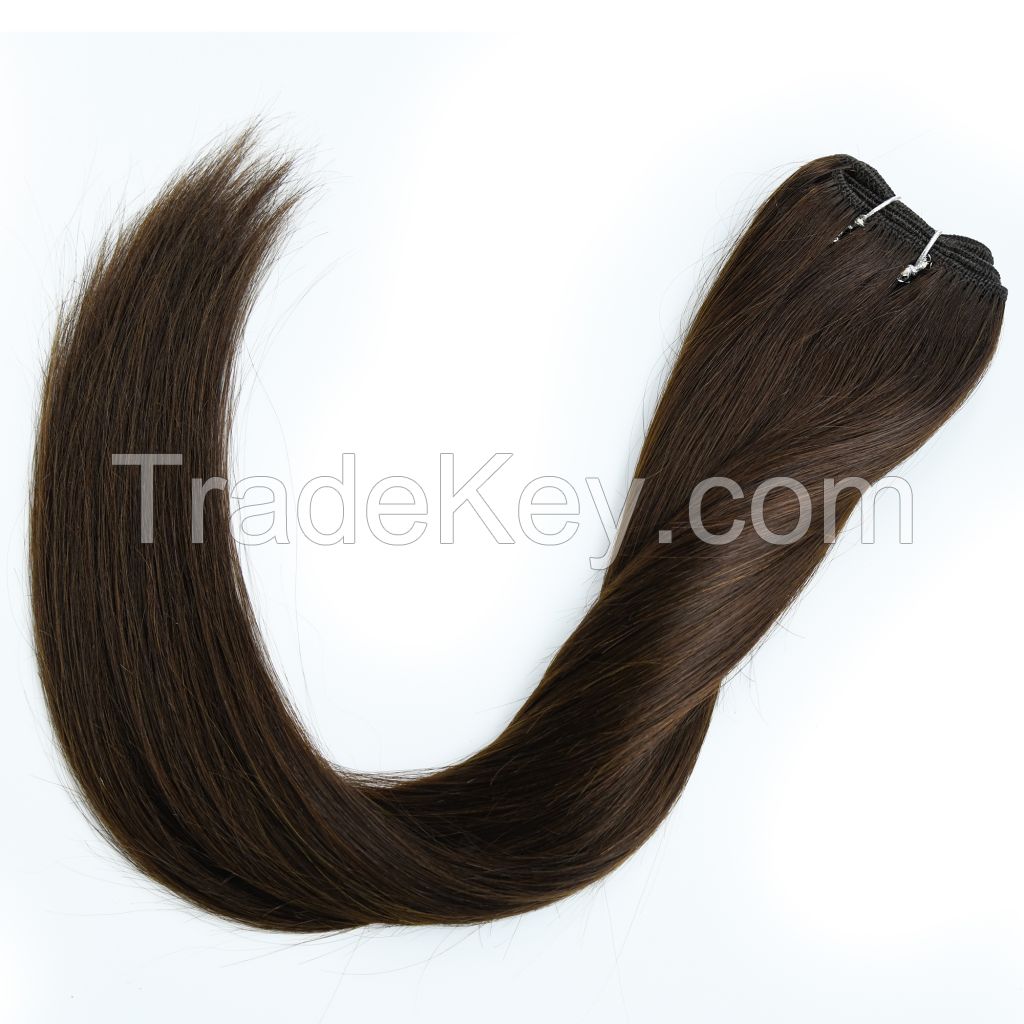 natural human hair weft