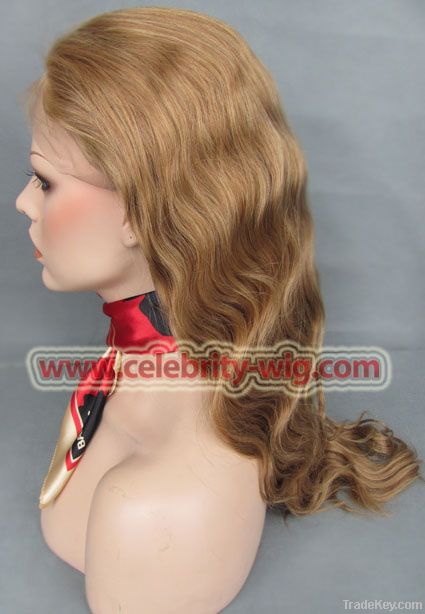 100%human hair full lace wig Body wave 20inch