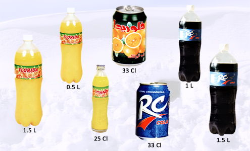 Soft drinks and juices: