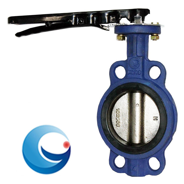 Cast iron wafer butterfly valve