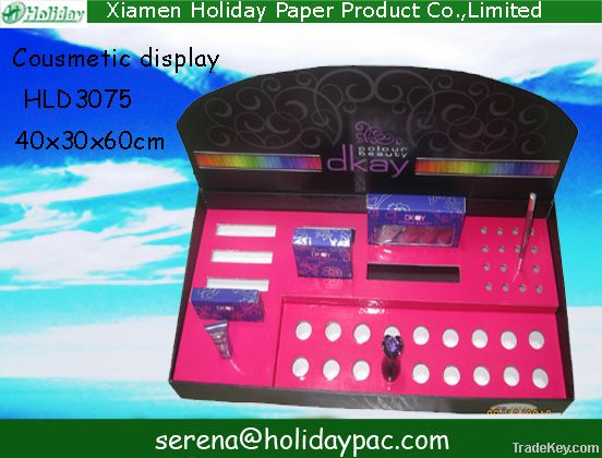 cosmetics cardboard counter display stand