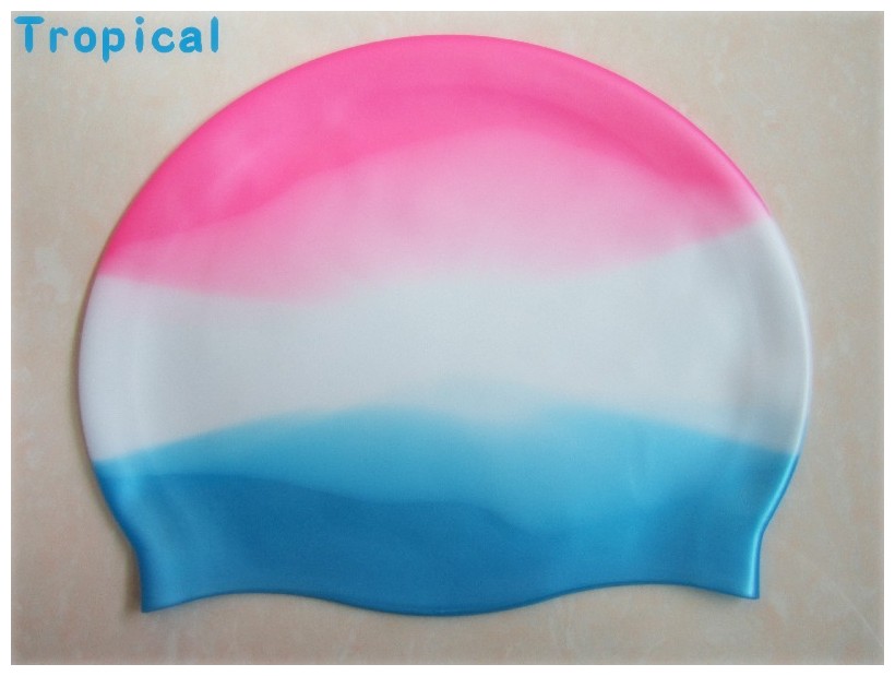 Silicone swimming cap