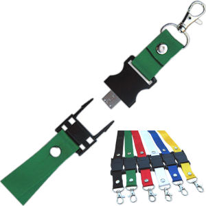 popular usb flash drive lanyard shape logo printing