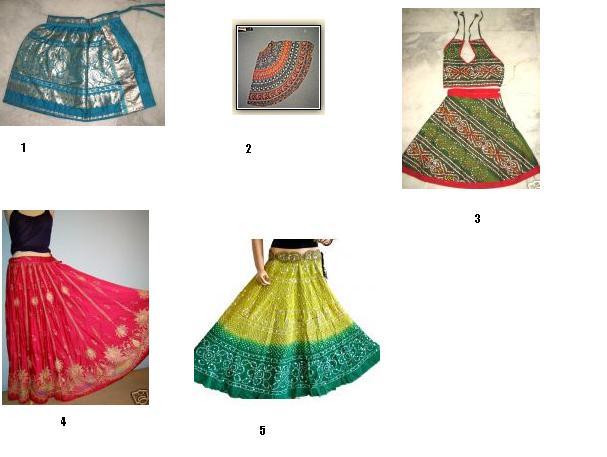 Indian Skirt ( Choli , Ghagra, Wrap, Gypsy)