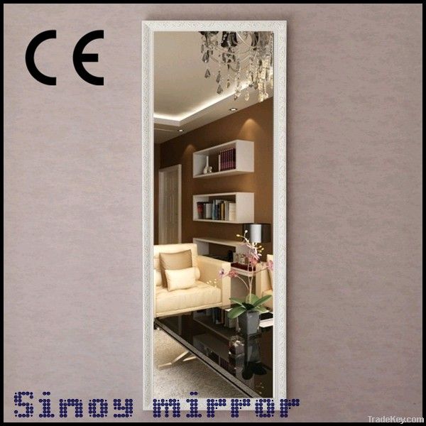 Fashion design silver wall mounted mirror