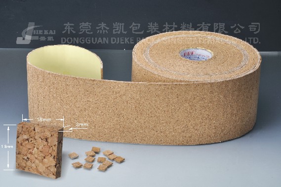 cork pads with low-tack adhesive PE film